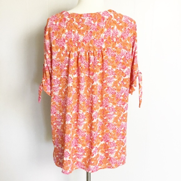 Cynthia Rowley Floral Top Size XL Shirt Blouse - Picture 4 of 5